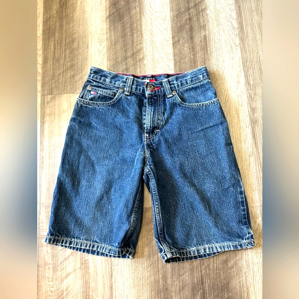 Vintage Tommy Hilfiger Blue Denim Shorts Size 8 Boys